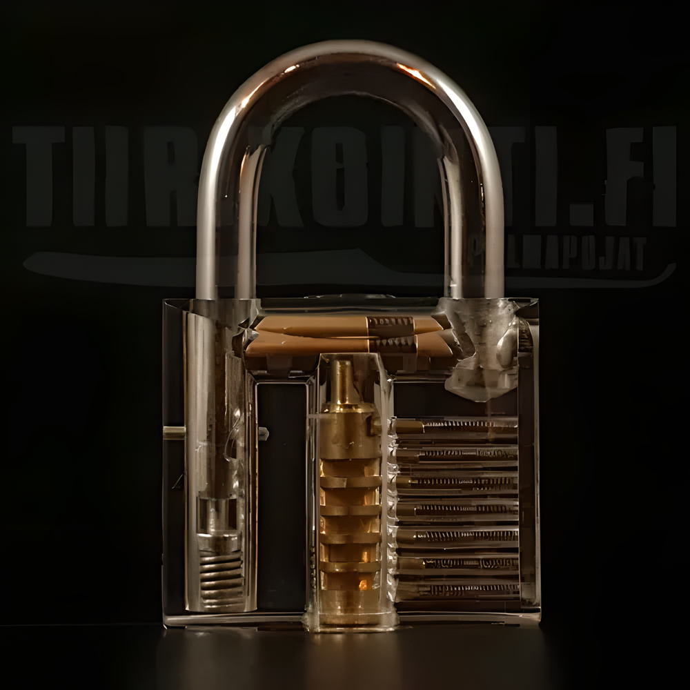 Läpinäkyvä tappihaittalukko