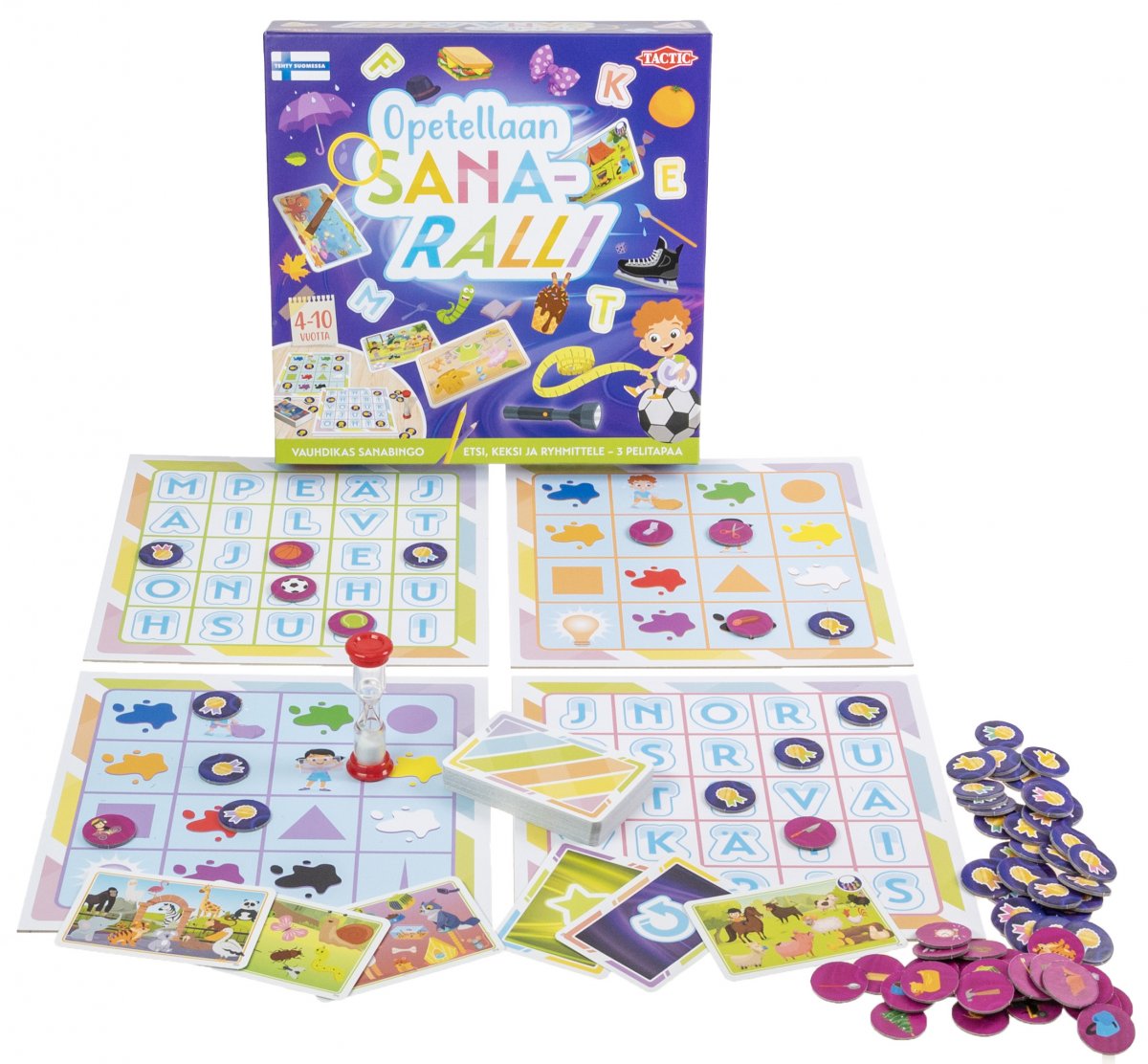 Opetellaan Sanaralli lautapeli