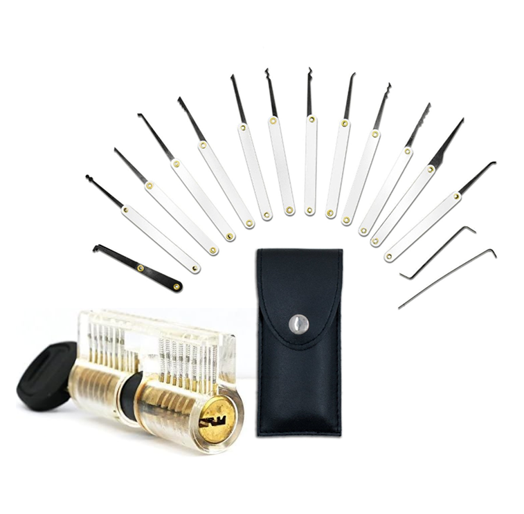 Putkilukko ja 15-osainen tiirikkasetti